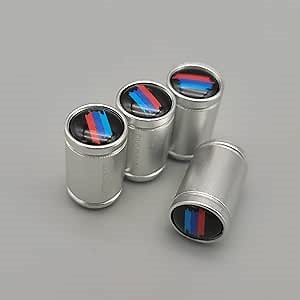Wheel tire Valve stem Cap for 1 2 3 4 5 6 7 Series X1 X2 X3 X4 X5 X6 M3 M5 Z4 (Silver)