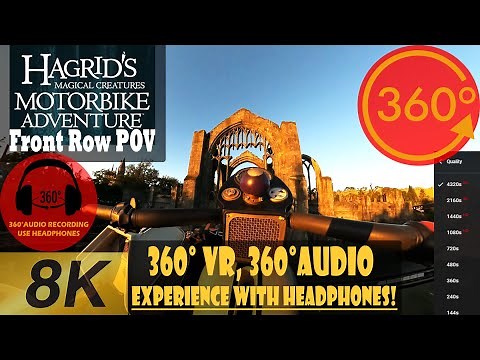 Hagrid’s Magical Creatures Motorbike Adventure [8K 360 | 360 Audio] Front Row POV, Early Morning