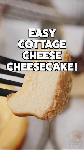 Easy Cottage Cheese Cheesecake! #theproteinchef #proteinrecipe #healthydessert #cheesecake #lowcarb