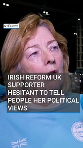An Irish woman who is a Reform UK supporter told us that she is hesitant to tell people her political views. Josie, who has lived in Ireland for over 50 years, was attending the Reform UK party conference in Birmingham. She told us that immigration is the ‘number one issue’ and that she does not want to see nations ‘diluted and divided’. 📲#rténews #reformuk #ireland | RTÉ News