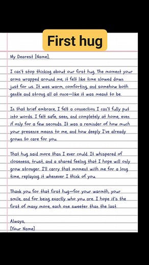 11K views · 120 reactions | First hug letter writing p_7 #LoveLetter #letterwriting | English Class | Facebook