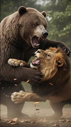 Lion vs Bear Fight | Lion vs Grizzly Bear Ultimate Wild Battle | Grizzly Bear VS Lion who will win?