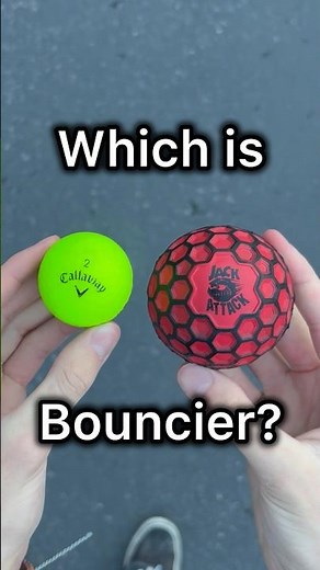 Which is the world’s bounciest ball?? #moonball #jackattack #golfball #comparison #vat19 #shorts