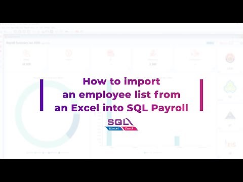 Import employee list from excel to SQL Payroll