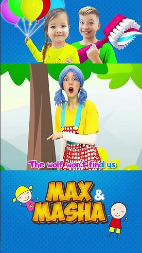 Big Grey Wolf Song | Don't Be Afraid | Max and Masha songs for kids #shorts #kidssongs