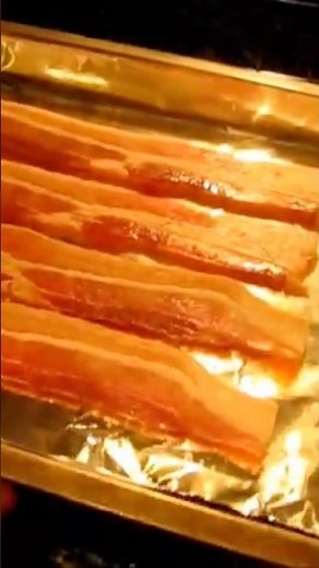 Baked CRISPY BACON 🥓 EXCELLENT EVERY TIME 😋 #food #baking #bacon #tutorial