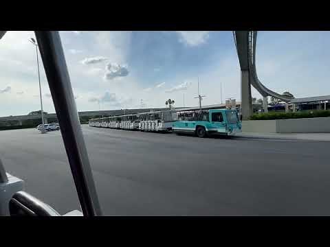 Magic Kingdom Parking Lot Tram Full Ride HD POV Heroes Lot Walt Disney World