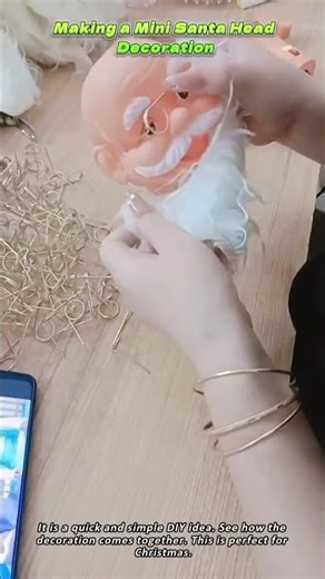 Making a Mini Santa Head Decoration