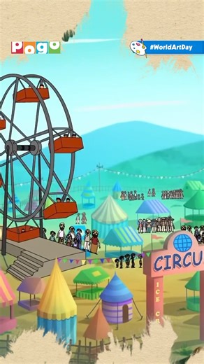 7.7K views · 70 reactions | Splash every colour on a paper and bring your imaginations to life because it’s p-ARTy time! #WorldArtDay #ArtDay #ChhotaBheem #Artist #Pogo #PogoTV | Pogo TV | Facebook