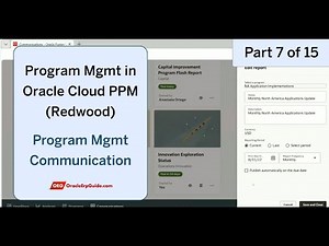 Program Management Communication (Part 7 of 15) | Oracle Fusion PPM Cloud (Redwood)