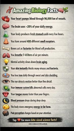 Amazing Biology facts you should know #biology #doctor #english #facts