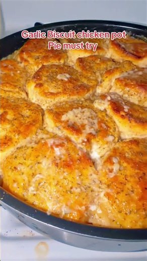 Garlic biscuit pot pie