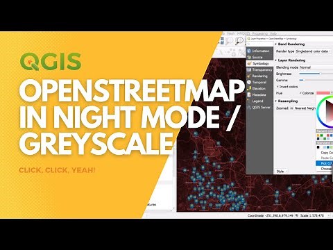 Use greyscale or night mode with OSM base map in QGIS