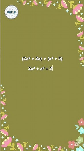 Adding Polynomials Made Easy ✏️⚡math #mathshorts