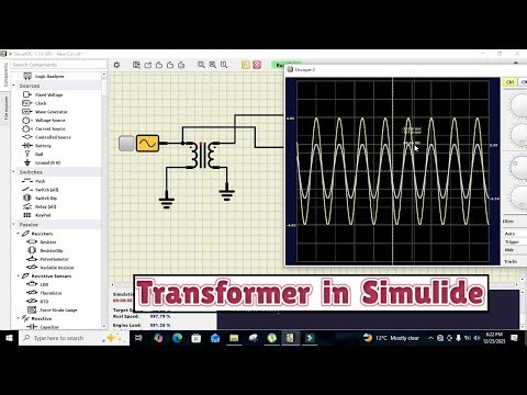 How to use transformer in simulide | Transformer simulation in simulide simulator