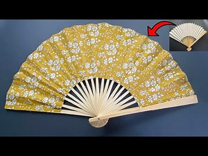 How to Transform a old Paper Fan to a Beautiful Japanese Style Fabric Fan | Travel Hand Fan | Leque