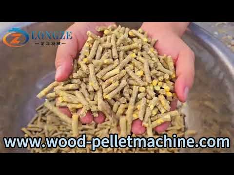 Dry corn straw to produce feed pellets