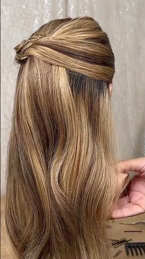 Easy Elegant Half-Up Bun Hairstyle ✨ You’ll Want to Save This!