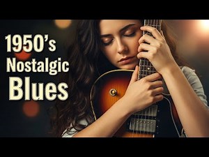 1950s Nostalgia Blues - Emotional Guitar Music with Vintage American Life Footage