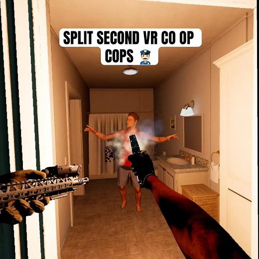 SPLIT SECOND VR CO OP COPS 👮🏻‍♀️ 👮🏻‍♂️🔥🔥 #vr #splitsecond #gaming #multiplayer #police