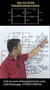 7.01 Delta to Star Transformation Based Problem solved with Tricks Youtubelink 《 https://youtube.com/@MritunjayLecturespvt》 | Mritunjay Lectures
