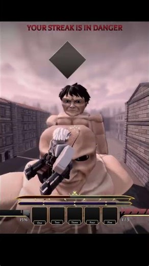 noob skill Attack on Titan Revolution #AOT #roblox