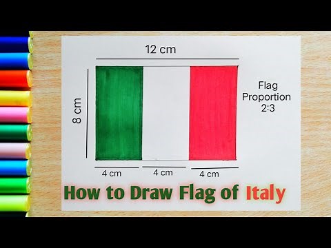 How to Draw The National Flag of Italy l Italian Flag Drawing Easy l Italy Flag Drawing