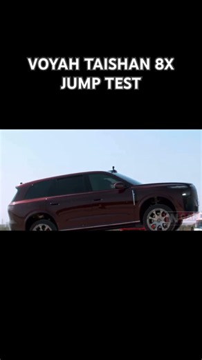 VOYAH Taishan 8X jump test 😳20m jump, 100+ km/h and extreme impact test #Voyah #CrashTest #EV #BYD