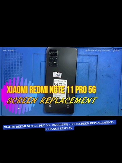 Xiaomi Redmi Note 11 Pro 5G: LCD Screen Replacement Guide