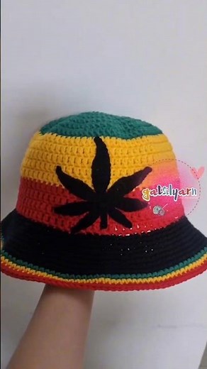 Crochet Rasta Bucket Hat with step by step instructions #crochet #rasta #handmade #fyp #explore