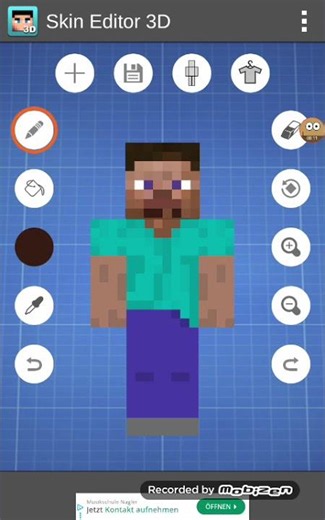 how to make Herobrine skin Game name: skin editor 3d Minecraft