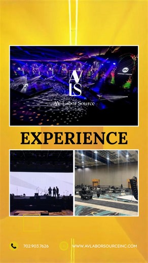 EXPERIENCE YOU CAN RELY ON With over 15 years in the AV industry, AV Labor Source brings deep technical knowledge and real-world production experience to every event. From corporate meetings to large-scale expos, our professionals know how to work under pressure, communicate clearly, and deliver consistent results. Experience isn’t optional when the stakes are high. It’s essential. 𝐀𝐕 𝐏𝐑𝐎𝐅𝐄𝐒𝐒𝐈𝐎𝐍𝐀𝐋𝐒 - 𝐅𝐎𝐑 𝐂𝐎𝐑𝐏𝐎𝐑𝐀𝐓𝐄 𝐄𝐕𝐄𝐍𝐓𝐒! • Contact us today by phone: 1(702)903-76