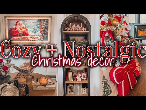 COZY CHRISTMAS LIVING ROOM DECORATE WITH ME| HOLIDAY DECORATING IDEAS 2025