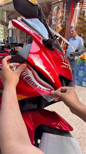 Eyebrow radium sticker installation😱Yamaha r15 v4 #shorts