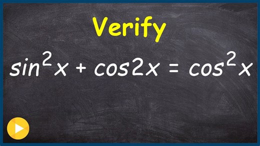 Verify an identity with double angle identities