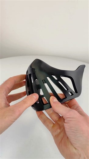 A modern 3D printed mask with open geometric structure and strong industrial aesthetics #3Dprinting #maskdesign #productdesign | Decords