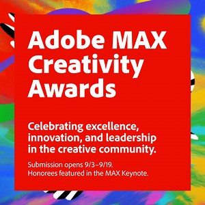 4.9K views · 27 reactions | Submissions are now open for our inaugural #AdobeMAX Creativity Awards!  Send in your creative projects made with Adobe tools and you could win a trip to MAX, including hotel and airfare, plus your work featured in the MAX Keynote. Submit today! https://adobe.ly/4g6Xh2Z | Adobe Video | Facebook