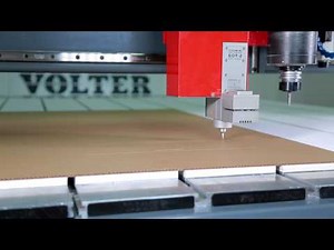 Cutting of cardboard by VOLTER CNC Router with Tangential knife