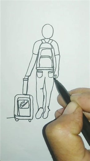Easy Trick Drawing /Simple Sketch Tutorial #Shorts