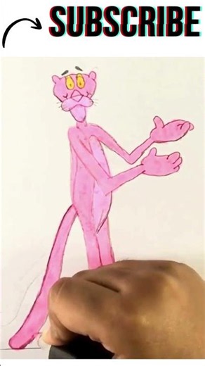 💗 How to Draw Cute Pink Panther | Easy Step-by-Step Drawing Tutorial I