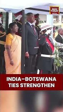 President Droupadi Murmu Receives Ceremonial Welcome in Gaborone, Botswana | #droupadimurmu