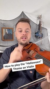 How to play the “Halloween” Theme on Violin. More tips for beginner violinists in my bio! | Rob Landes