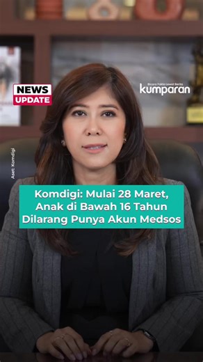 Pemerintah Batasi Akun Medsos Anak di Bawah 16 Tahun