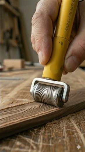 Wood Grain Embossing Roller – Textured Surface Finishing Tool #minitools #woodworking #wood #tools