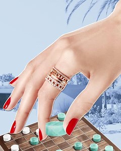 64K views · 1.7K reactions | Celebrate: Taking a Risk ⋆ No risk, no reward. When being bold pays off, mark the moment with a set of rose gold stacking rings. An unexpected twist on classic yellow gold, these pink-hued pieces are a more daring take on the average ring stack. Make your move with #TiffanyCelebrationRings. #TiffanyAndCo Discover more: https://bit.ly/3guDsDA | Tiffany & Co. | Facebook