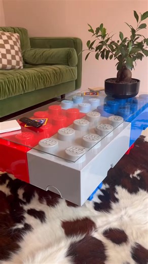 Building my lego coffee table, I’m actually obsessed #thrifted #homedecor #eclecticdecor | Natural Net