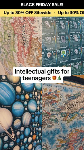 🎉 The sale of all sales has arrived with up to 30% OFF everything on titan-maps.com! Give your kids a Christmas gift that actually makes them smarter. 🎄✨ Our four most-loved educational posters make learning exciting: 📚 Map of the Literature – A giant world of book where every author is a country and every book is a city. 🧪 World of Elements – The most detailed periodic table ever made, packed with illustrations and fascinating facts. 🪐 Exoplanet Zoo – Over 1,100 discovered exoplanets arran