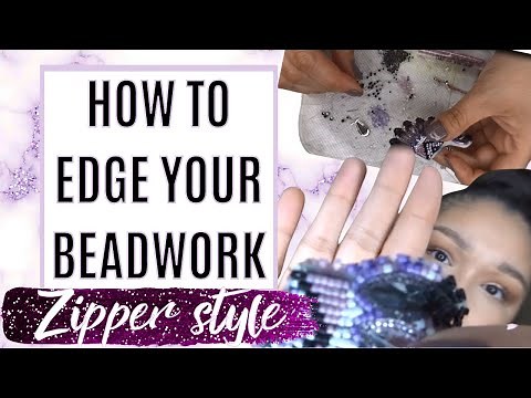 How to Edge your Beadwork using Zipper Style Edging | How to Edge Beaded Earrings