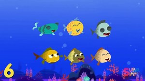 10 Little Fishies - Featuring Finny The Shark! _ Kids Songs _ Super Simple Songs-Vocals