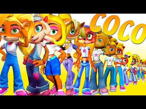 Evolution of Coco Bandicoot in Crash Bandicoot Games (1997 - 2021)